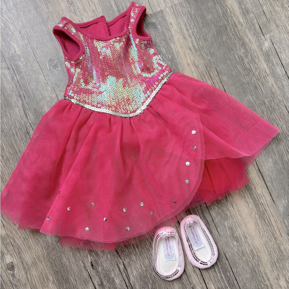 American girl Doll Isabelle pink sparkle dress